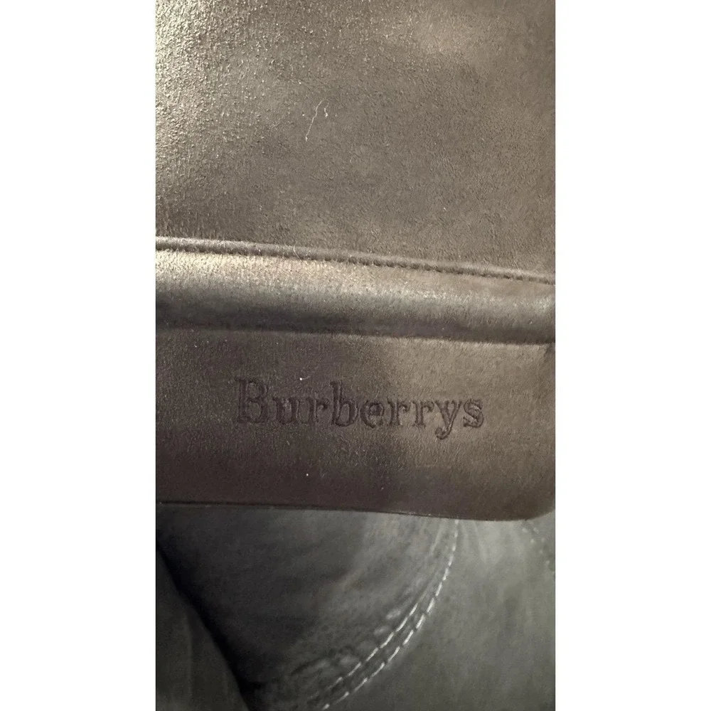 Vintage BURBERRY Hand bag Brown Leather & Suede Authentic Purse With COA